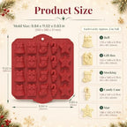 3D Christmas Silicone Molds, Xmas Baking Mold for Cakes, Handmade Soap, Chocolate, Jello, Candy and Candles - Image 2