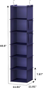 YOUDENOVA Hanging Closet Organizer, 6-Shelf Closet Hanging Storage Shelves - Image 3