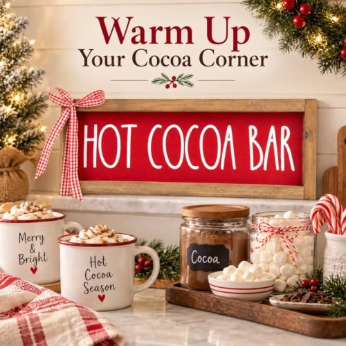 Christmas Hot Cocoa Bar Sign, Table, Shelf, Wall Decor for Indoor - Image 4