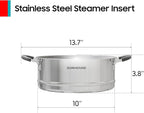 Sunhouse – 18/10 Stainless Steel Steamer Insert Pans Stainless Steel Stackable - Image 2