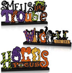 Hocus Pocus Decor, Halloween Decorations Indoor Wooden Table Sign by Golibra