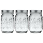 Ball Glass Mason Jar, Regular Mouth, Pint Size, 16 OZ by BallJar