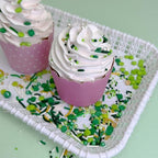 Green Sprinkles for Cake Decorating, ST Patricks Day Spring Sprinkles Mix with Shamrock Clover Jimmies Nonpareils for Ice Cream Cupcakes Baking Cookies Cake Topping - Image 4