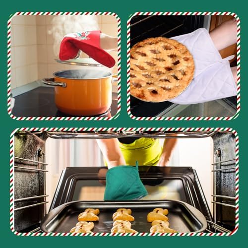 12 Pcs Christmas Silicone Spatula Pot Holder Set Xmas Baking Gift, Vibrant - Image 5