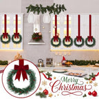 Retrowavy 12 Pcs Small Christmas Wreath, 8'', Classic, Burgundy Red - Image 3