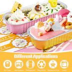 Gold Mini Loaf Cake Pans with Lids, Aluminum Mini Cake Tin, 30Pack - Image 6