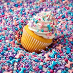 Manvscakes Sprinkles- Edible Cake and Cupcake Sprinkles with Assorted Shapes and Sizes for Parties, Blue pink and purple Mix for Cookies, Ice Cream, Cake and Cupcake Decorating, 4 oz (Mermaid) by Manvscakes