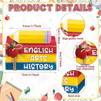 4 Pcs Back to School Table Decor, Wooden Pencil Book Signs - Image 3