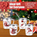 6 Pcs Christmas Coffee Mugs 16 Oz Stainless Steel Insulated Tumbler - Image 4