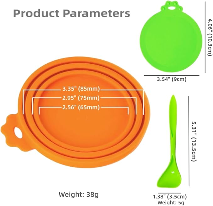 MoPawKT- Silicone Pet Food Can Covers Lids, 3 Inner Diameters 2.6”/3”/3.4” Fits - Image 2