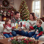 Vesici 6 Set Christmas Glass Cups with Lid Straw & Stopper, Christmas Tree - Image 6
