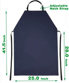 VWELL Waterproof Rubber Vinyl Apron 41.5" Heavy Duty Work Apron Durable - Image 2