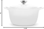 ROSSALLINI Signature Enameled Cast Iron Dutch Oven, Non-Stick Serving Pot - Image 10