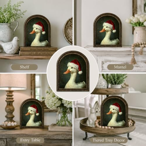 Christmas Duck Arched Table Sign, Vintage Farmhouse Shelf Decor - Image 5