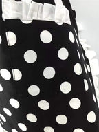 Hyzrz Cute Apron Retro Black Polka Dot Retro Ruffle Side Vintage Cooking Aprons - Image 5