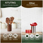 Wooden Spoons for Cooking Set of 10 - Image 4