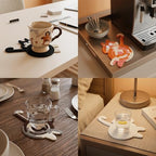 Coasters Gifts for Cat Lovers 5PCS Cat Coaster Woven Creative Cat Coaster - Image 7