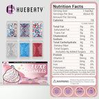 HUEBEATY 6-in-1 Patriotic 4th of July Sprinkles – 180g Red White and Blue Sprinkles Mix with Silver Star Confetti, Jimmies, Nonpareils & Sugar Sprinkles for Cake, Cupcakes, Cookies & Ice Cream Decorating and Baking - Image 2