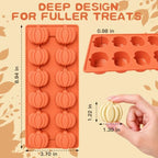 HKNMTT 2Pcs Pumpkin Silicone Molds 24-Cavity Halloween Fall Chocolate Molds - Image 3