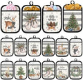Jingmore 12 Pcs Christmas Winter Pot Holde with Pocket for Kitchen 7 x 9'' by Jingmore