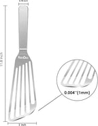 KSENDALO Thin Fish Spatula Stainless Steel -Flexible Slotted Egg Flipper - Image 4