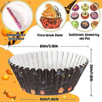 SANNIX 450pcs Halloween Cupcake Liners, Ghost Pumpkin Baking Cups Standard - Image 2