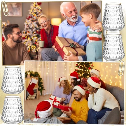 Didaey 4 Pcs Christmas Tree Glass Cups 10 oz for Coffee Tea Milk - Image 6