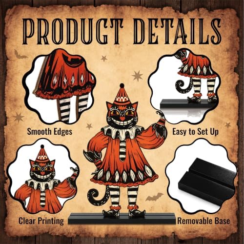 3 Pcs Halloween Decorations Indoor, Wooden Vintage Halloween Kitchen Decor - Image 4
