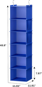 YOUDENOVA Hanging Closet Organizer, 6-Shelf Closet Hanging Storage Shelves - Image 3