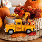 Fall Thanksgiving Turkey Metal Truck with Pumpkin Tiered Tray Decor - Image 4