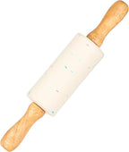 Mini Silicone Rolling Pin for Kids, Non-stick Surface Wood Handle, 9 Inch 1 by Honglida