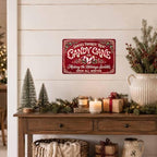 Candy Cane Sign, Christmas Sweet Shop Decor, Vintage Wall Art - Image 5