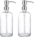 2 Pack Thick Clear Glass Pint Jar Soap Dispenser by Unknown