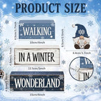 4 Pcs Christmas Table Decorations, Blue Christmas Decor Indoor - Image 3