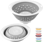 QiMH Collapsible Colander and Strainer, 5 Quart, Heavey Duty Kitchen Drainer by Qimh