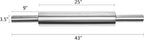 17-Inch Stainless Steel Rolling Pin - Image 2