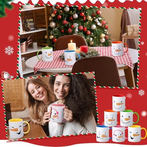 Sliner 6 Pcs Christmas Coffee Mugs Bulk 11 oz with Handle - Image 5