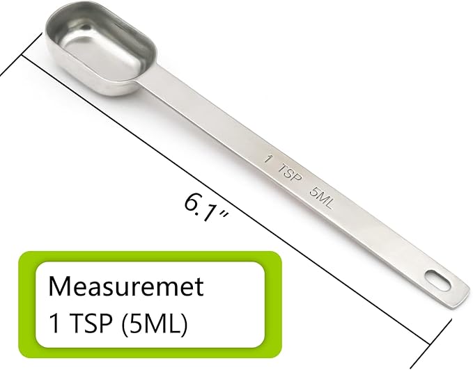 1PCS 1tsp Single Measuring Spoon, Stainless Steel Long Handle Individual - Image 2