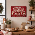 Christmas Coffee Bar Sign, Holiday Kitchen Decor, Vintage Wall Art - Image 7