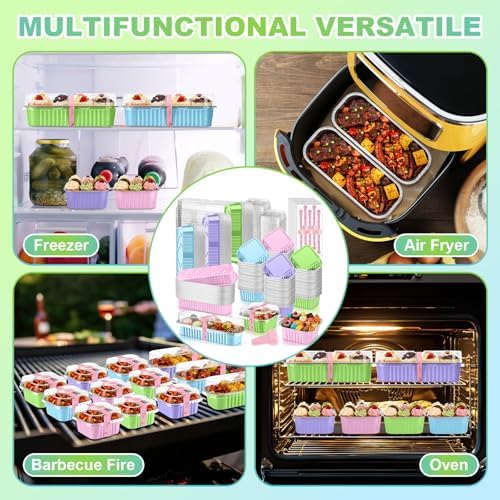 LemonRoad Mini Loaf Pan with Lids and Spoons, Macaron Colors, 240 Sets - Image 4