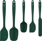 HOTEC 600℉ Heat Resistant BPA-Free Silicone Rubber Spatula Set, Kitchen Cooking by Hotec