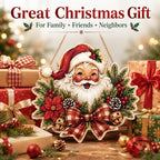 Christmas Decorations - 2D Printed Flat Vintage Santa Claus Welcome Sign - Image 2