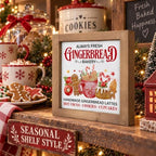 Gingerbread Bakery Sign, Wooden Christmas Coffee Table, Wall Decor - Image 5