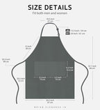 Syntus Apron for Men Women, Adjustable Cooking Kitchen Chef Aprons - Image 2