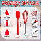 6 Sets Christmas Whisk Silicone Spatula Baking Supplies Gift Set With Card - Image 2