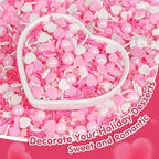 Edible Heart Pearls Sprinkles,Pink White Pearl Sprinkle for Cake Decorating - Image 5