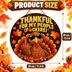 Thanksgiving Decorations - Funny Thanksgiving Turkey Wooden Sign - Image 3
