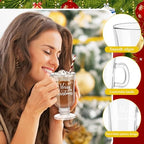Sliner 6 Pcs Glass Coffee Mugs, Bright Irish Mugs with Handle - Image 5