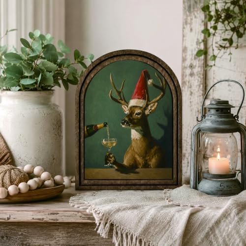Christmas Deer Arched Table Sign, Rustic Farmhouse Holiday Decor - Image 6
