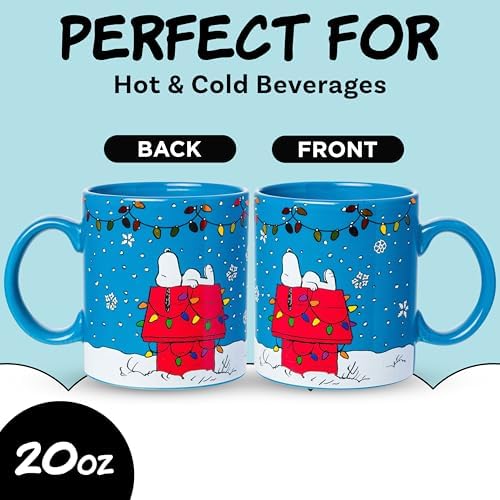 Silver Buffalo Peanuts Snoopy Holiday Foil, Ceramic Mug, 20oz - Image 2